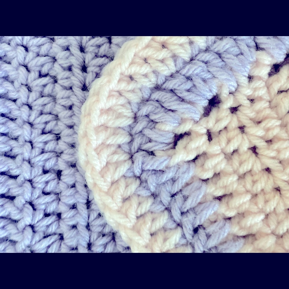 Pink and Lavender Handmade Baby Blanket